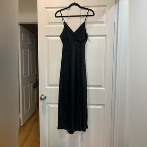 Zara Satin Button Slip Dress